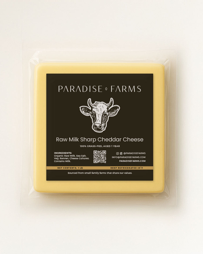 Raw Milk Sharp Cheddar Cheese – 8 oz