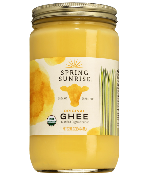 Jar of Spring Sunrise Ghee on a white background