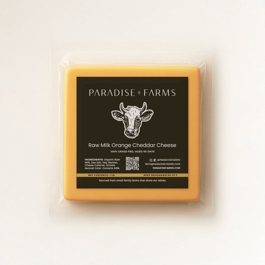 Cheese, Raw Milk Orange Cheddar  1 lb